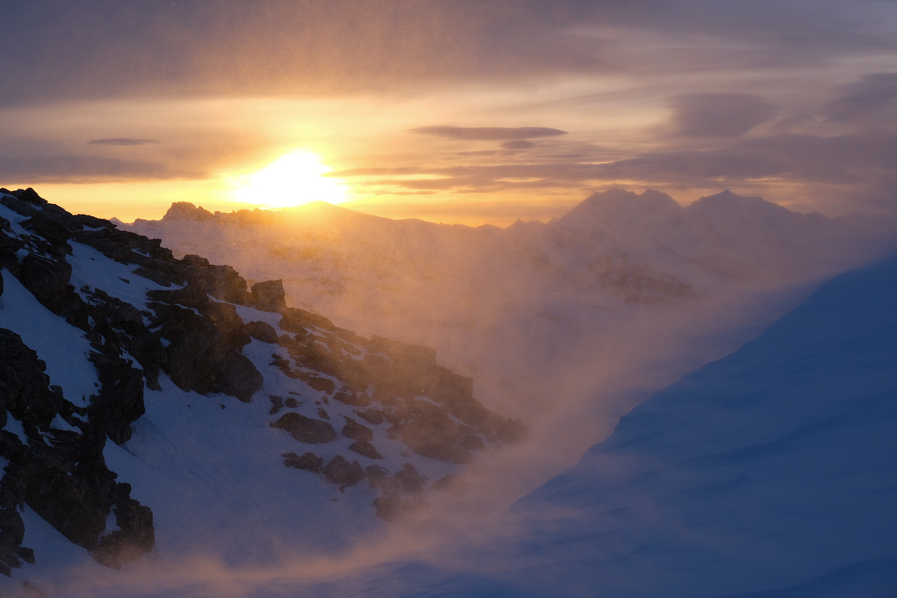 Windy sunrise