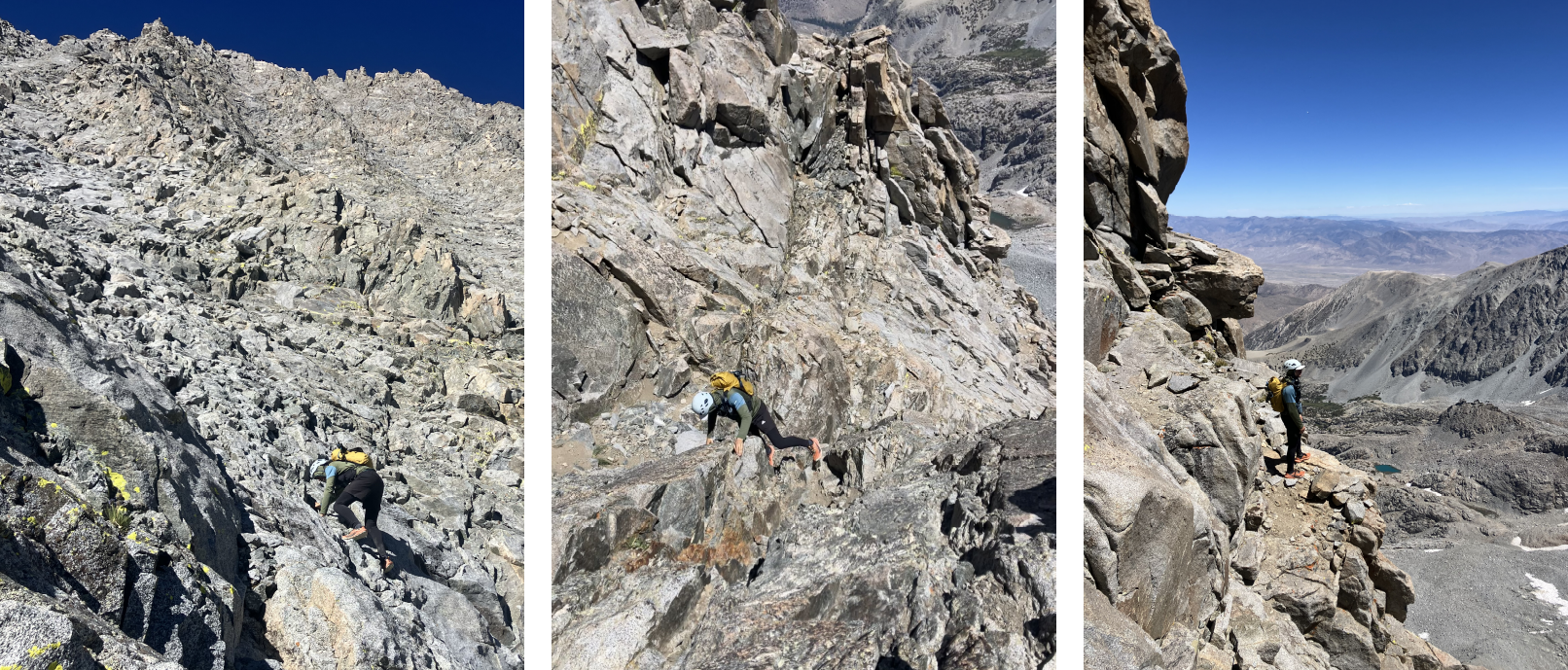 Climbing on to Middle Palisade