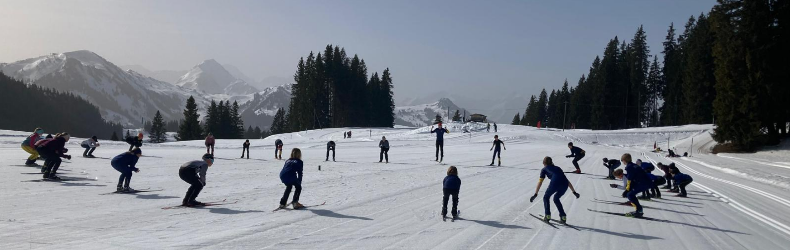 Cross-country training for the ski club