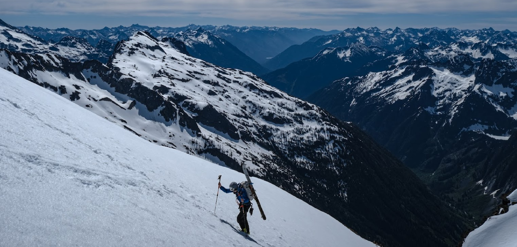 Steep top section of Sahale mountain